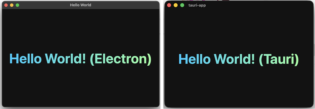 일렉트론-tauri Hello world